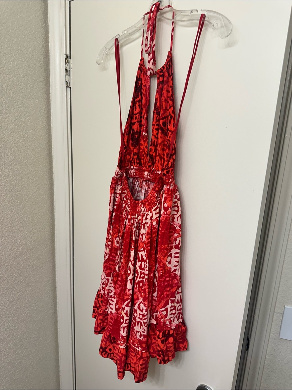 NWT FREE PEOPLE Beach Day Red Backless Dress XS - Picture 3 of 5